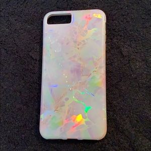 Iphone 8 + Metallic Phone case